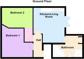 Flat 1a, 4 Market Street, Ilfracombe 2D floorplan.