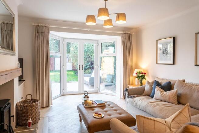 french doors onto the South-facing patio