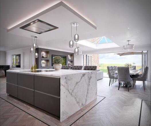 Outstanding kitchen/Dining with bi-fold access to the South facing garden