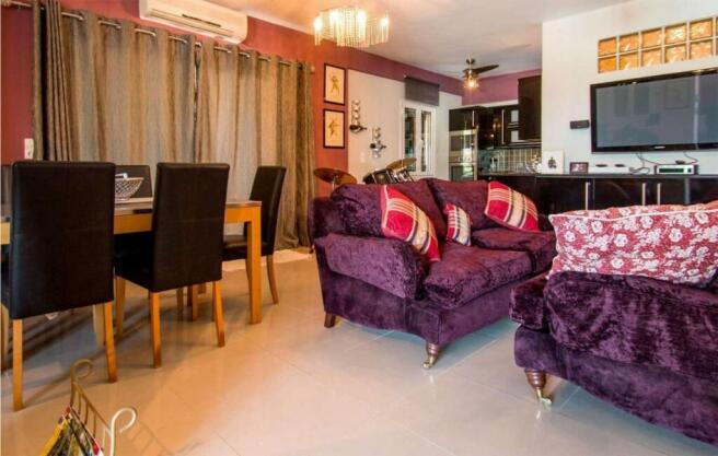 Purple sitting room