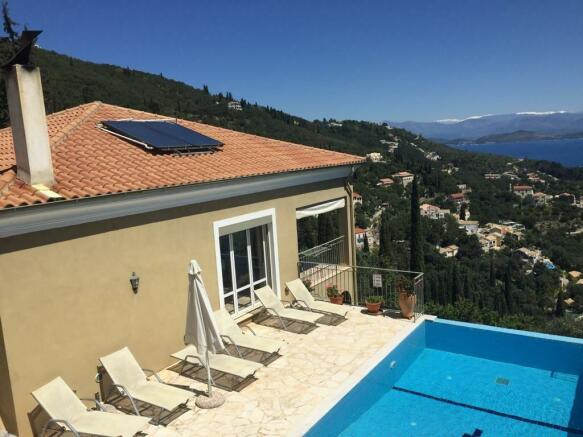 Pool terrace from above