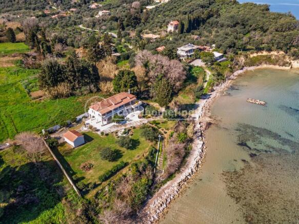 Drone of house and sea