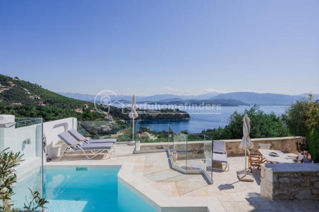 Pool terrace and view