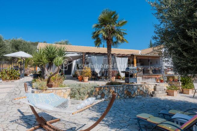 Covered terrace from the garden