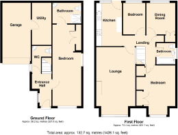 3 Beechcombe Close, Pershore - all floors