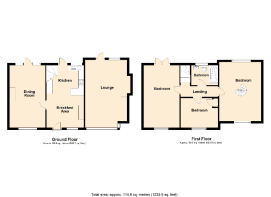 Avon Cottage, Wyre Piddle Floor Plan