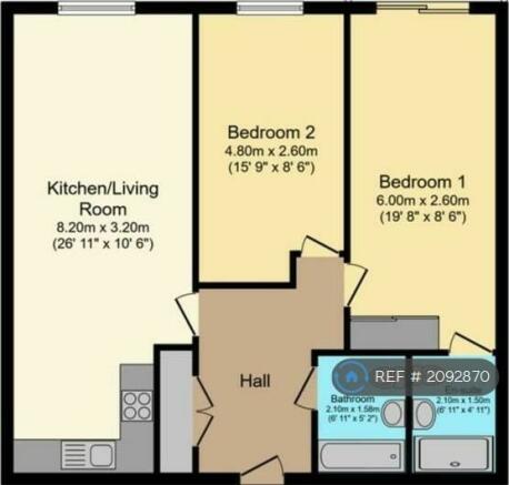 Floor Plan (Bedroom 1 Your Room)