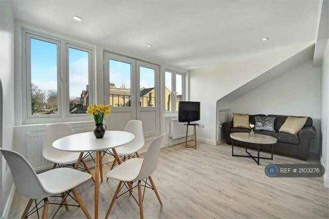 Living Room With French Doors