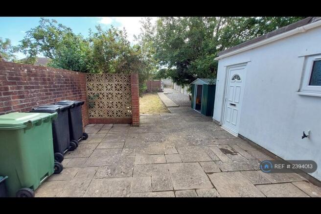 Rear Garden With Bike Shed