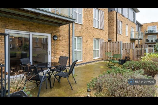 Large Private Patio, Overlooks Communal Gardens.
