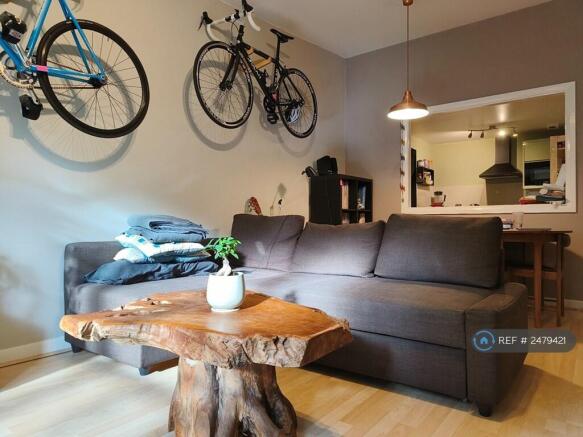 Lounge w/ Double Sofa Bed + Storage