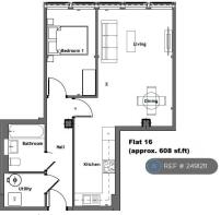 1 Bedroom Floorplan