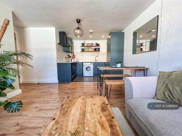 Open Plan View Of Kitchen