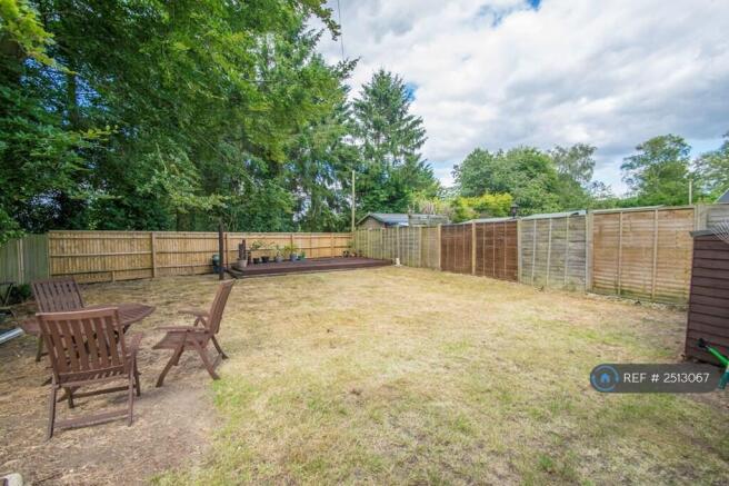 Large Rear Garden. Decking Removed.