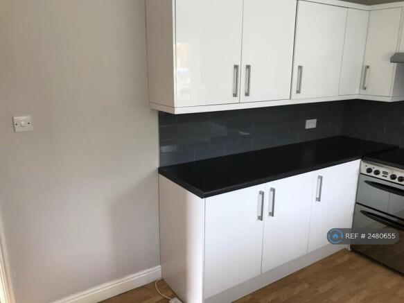 White Gloss Units, Space For Fridge/f & Wash m/c 