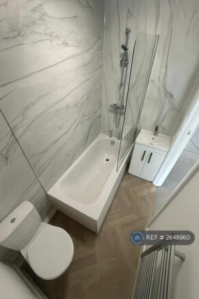 Brand New Bathroom With Shower Over Bath