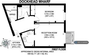 Floorplan 658 Sq. Ft