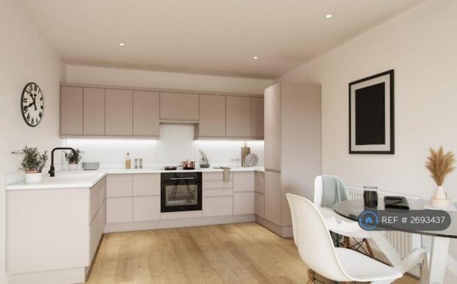 Artist's Impression Of a Kitchen In The Block
