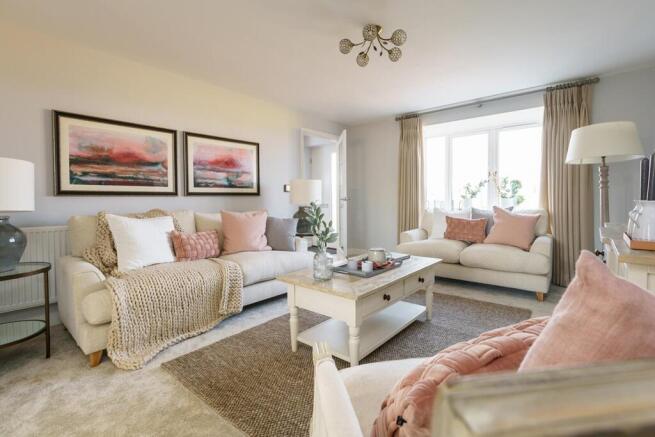 Sizeable lounge with plenty of space for two sofas