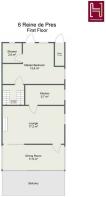 Floorplan letterhead - 6 Reine de Pres - First Flo