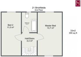 Floorplan letterhead - 21 Brickfields - 2nd Floor 