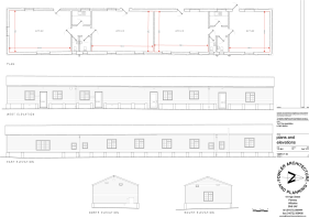 Long Barn, Tufton Warren - Floorplan measurements.