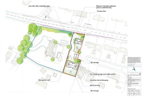Plot site plan an...