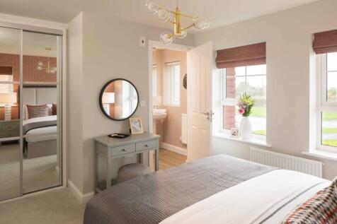 Morpeth internal main bedroom and en suite, barratt homes, orchard green, kingsbrook