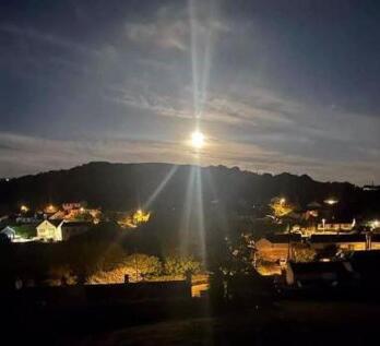 Super moon over Brea Vllage