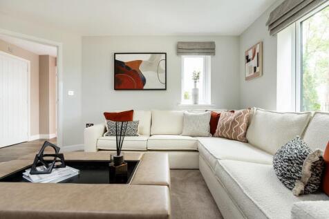 Natural light floods the living room