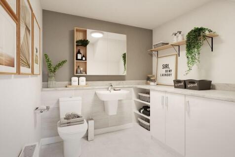 A convenient downstairs toilet with utility room