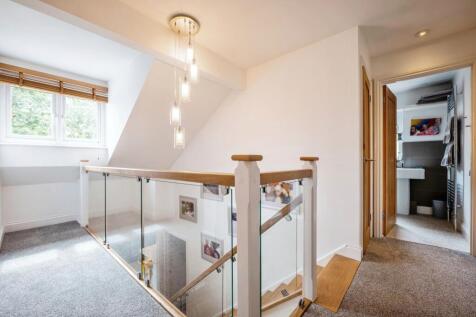 Landing with Glass &amp; Oak Staircase &amp; Oak Doors