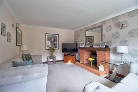 Living room with handsome fireplace
