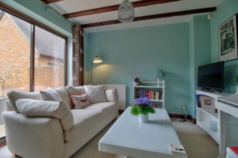 Sliding doors open to the patio