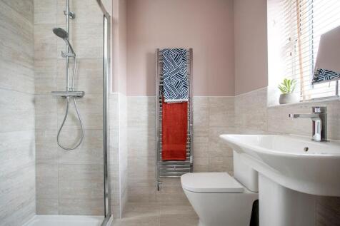 An en suite shower room away from the family