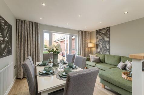 Interior view of the open plan kitchen &amp; living space in our 4 bed Kingsville home