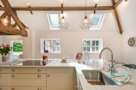 Kitchen with skylights
