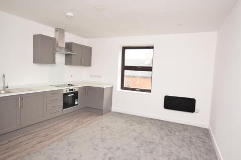 open plan lounge and kitchen