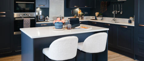 Internal view of Oxford Lifestyle kitchen with island unit