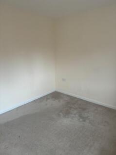 Empty bedroom corner with neutral painted walls...