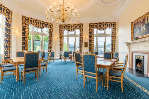 Large communal dining area where Sunday lunches are held
