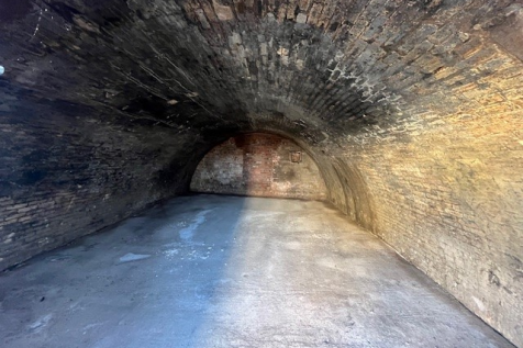 The front of an arch.