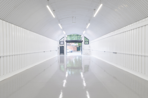 An empty arch with lining