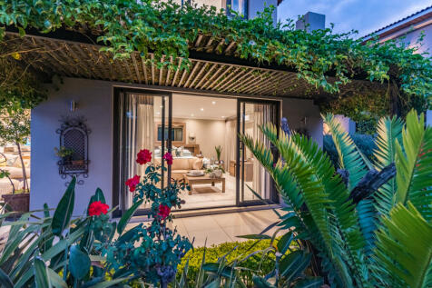 View of master suite from garden