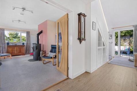 Entrance hallway into living room