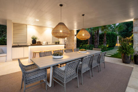 Outdoor dining area
