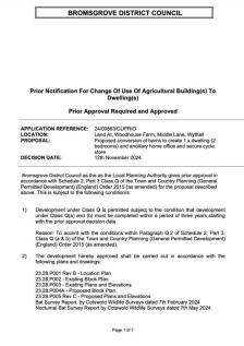 Notice of Decision