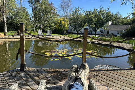 Relaxing by the pond
