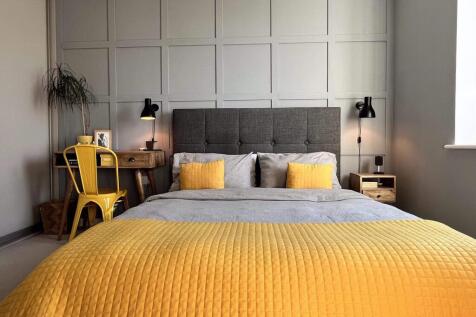 Wood-panelled feature wall