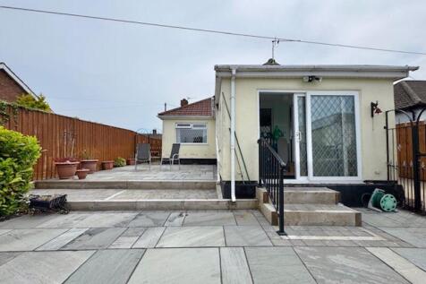 Rear elevation and patio